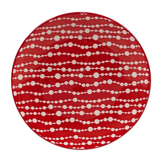 Certified International Peppermint Candy 6-pc. Porcelain Appetizer Plate