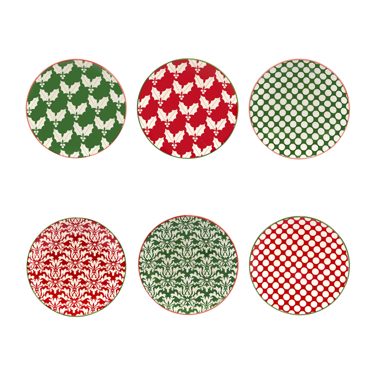 Certified International Winter Medley 6-pc. Porcelain Appetizer Plate