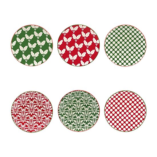 Certified International Winter Medley 6-pc. Porcelain Appetizer Plate