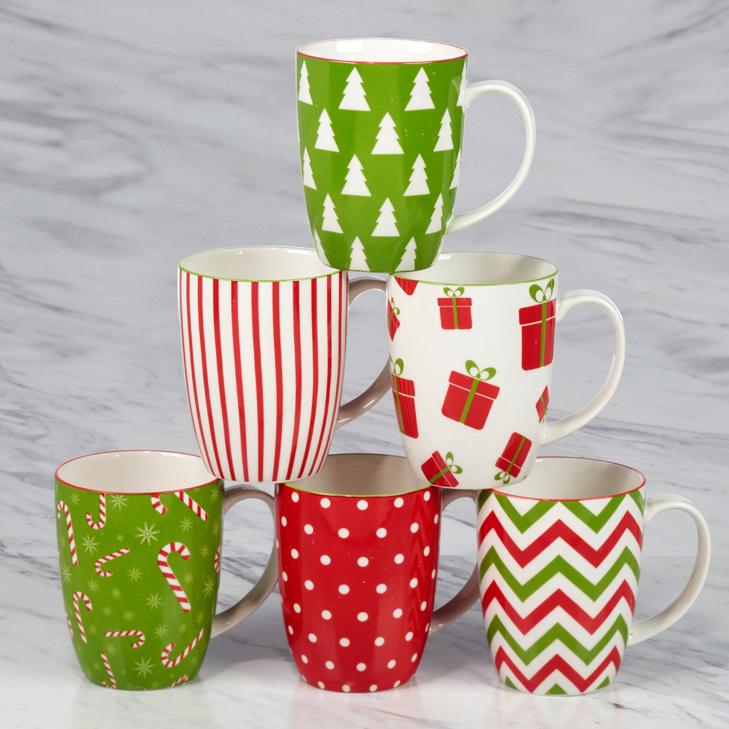 Certified International Holiday Fun 6-pc. Coffee Mug