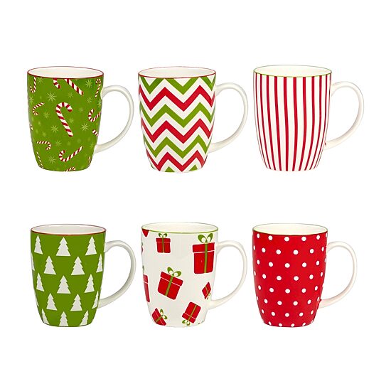 Certified International Holiday Fun 6-pc. Coffee Mug