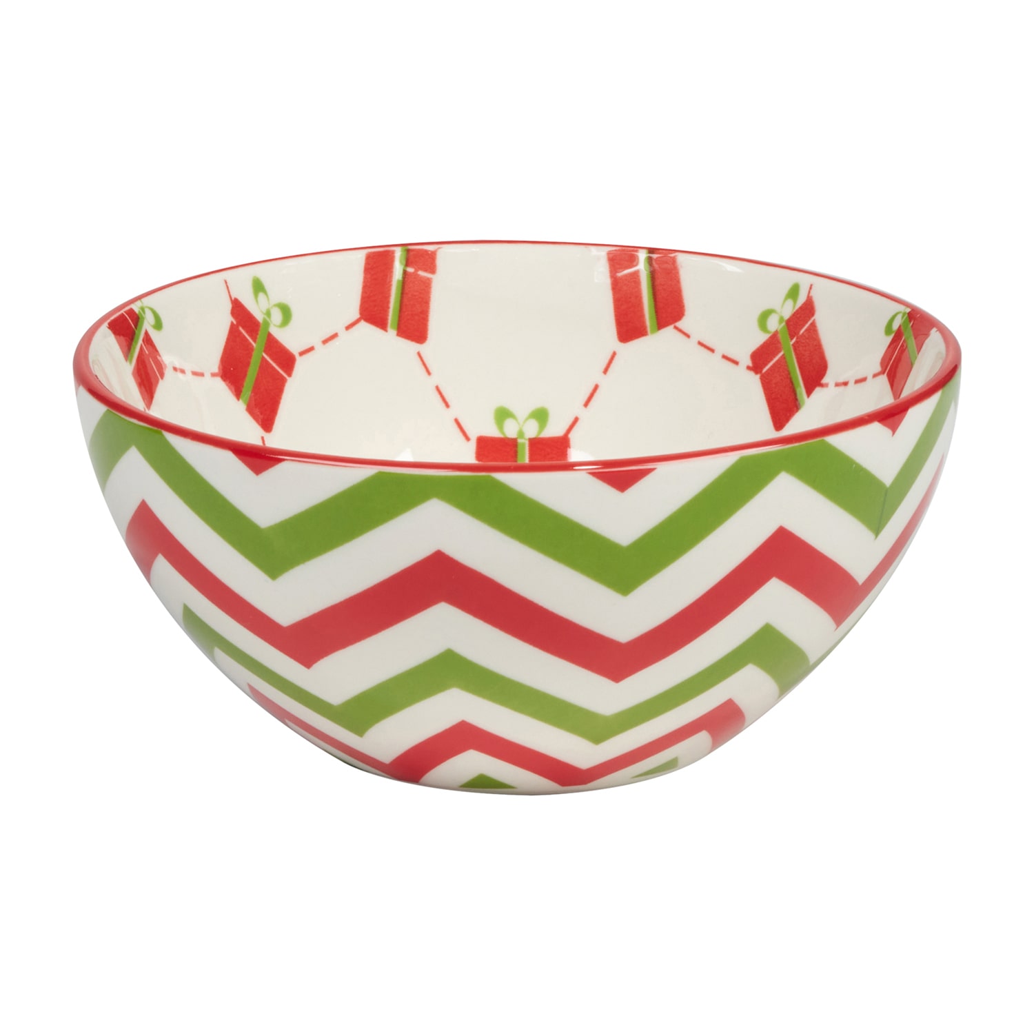 Certified International Holiday Fun 6-pc. Porcelain Ice Cream Bowl