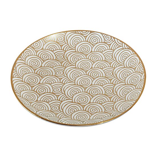 Certified International Matrix Gold 6-pc. Porcelain Appetizer Plate