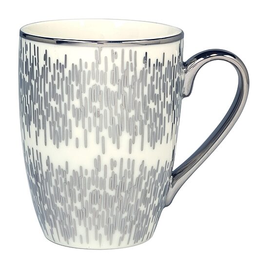 Certified International Matrix Silver 6-pc. Abstract Coffee Mug