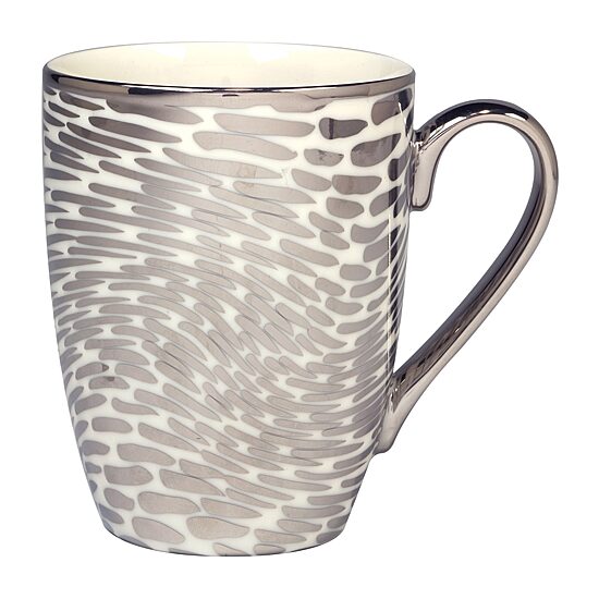 Certified International Matrix Silver 6-pc. Abstract Coffee Mug