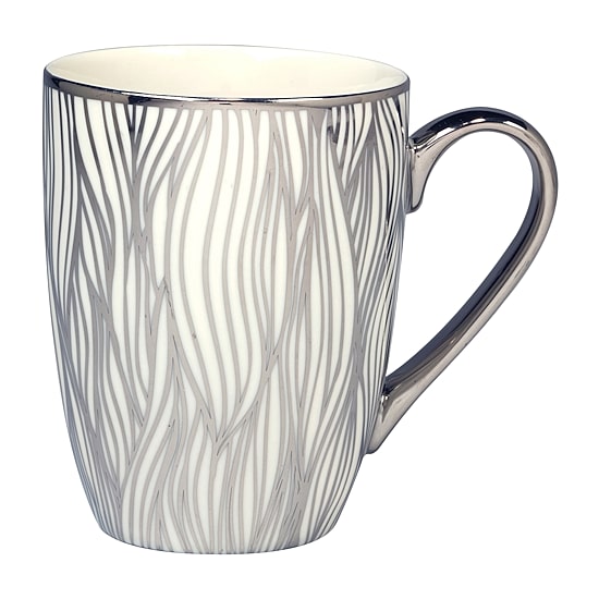 Certified International Matrix Silver 6-pc. Abstract Coffee Mug