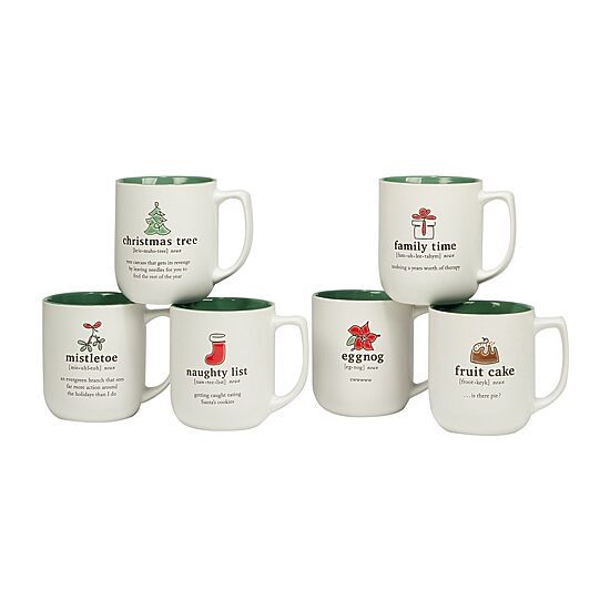 Certified International Christmas Fun 6-pc. Coffee Mug