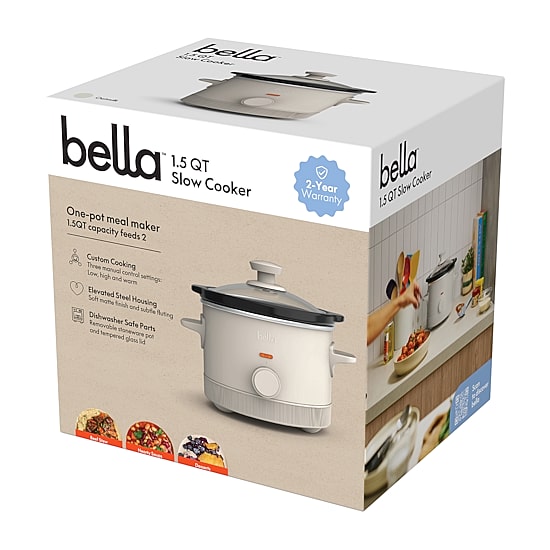 bella 1.5Qt Slow Cooker, Fits-anywhere™ kitchenware