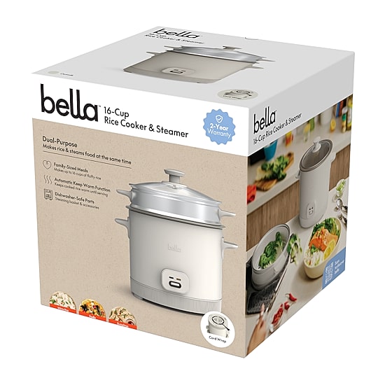 bella 16-Cup Rice Cooker, Fits-anywhere™ kitchenware