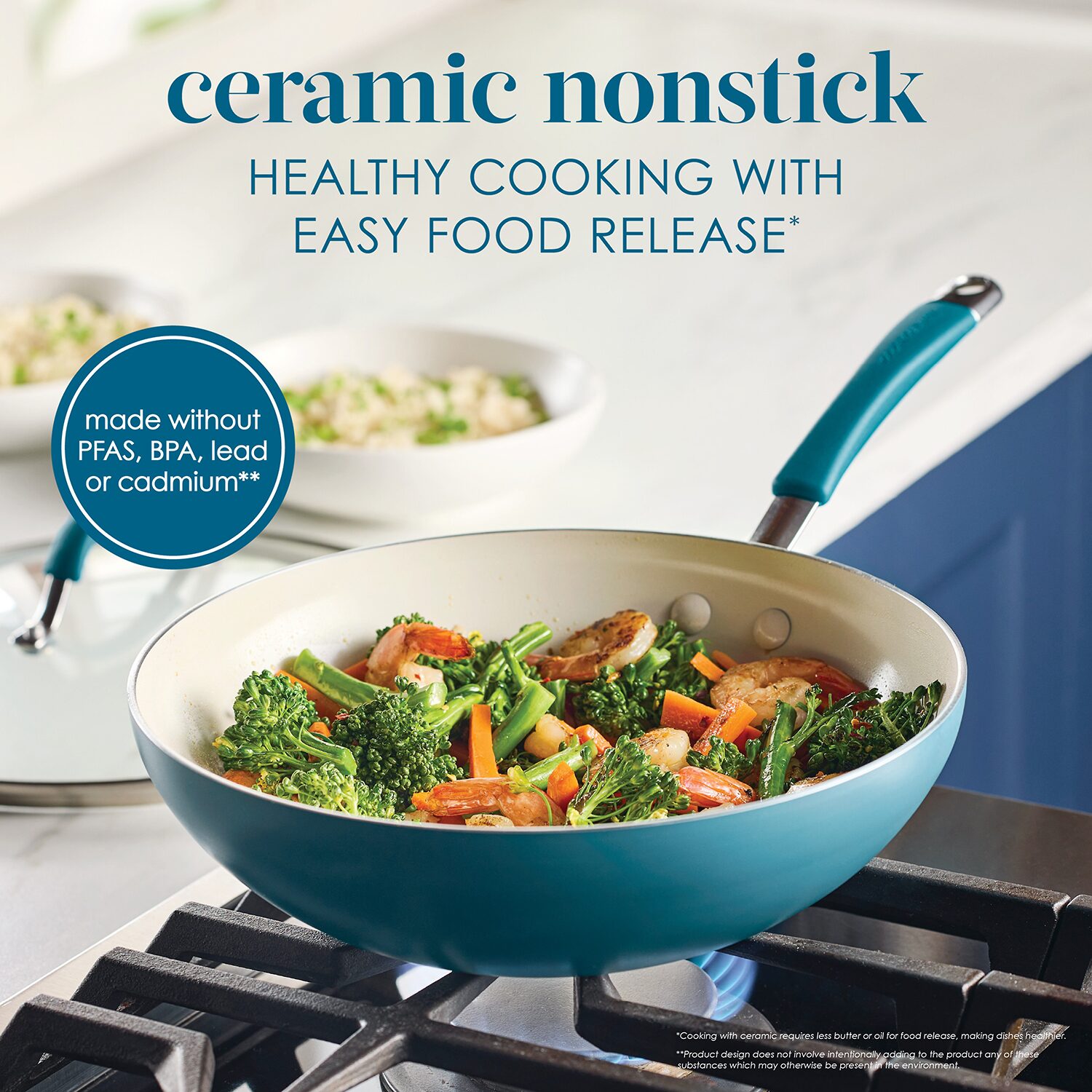 Rachael Ray Cucina Ceramic Non-Stick 11" Stir Fry Pan