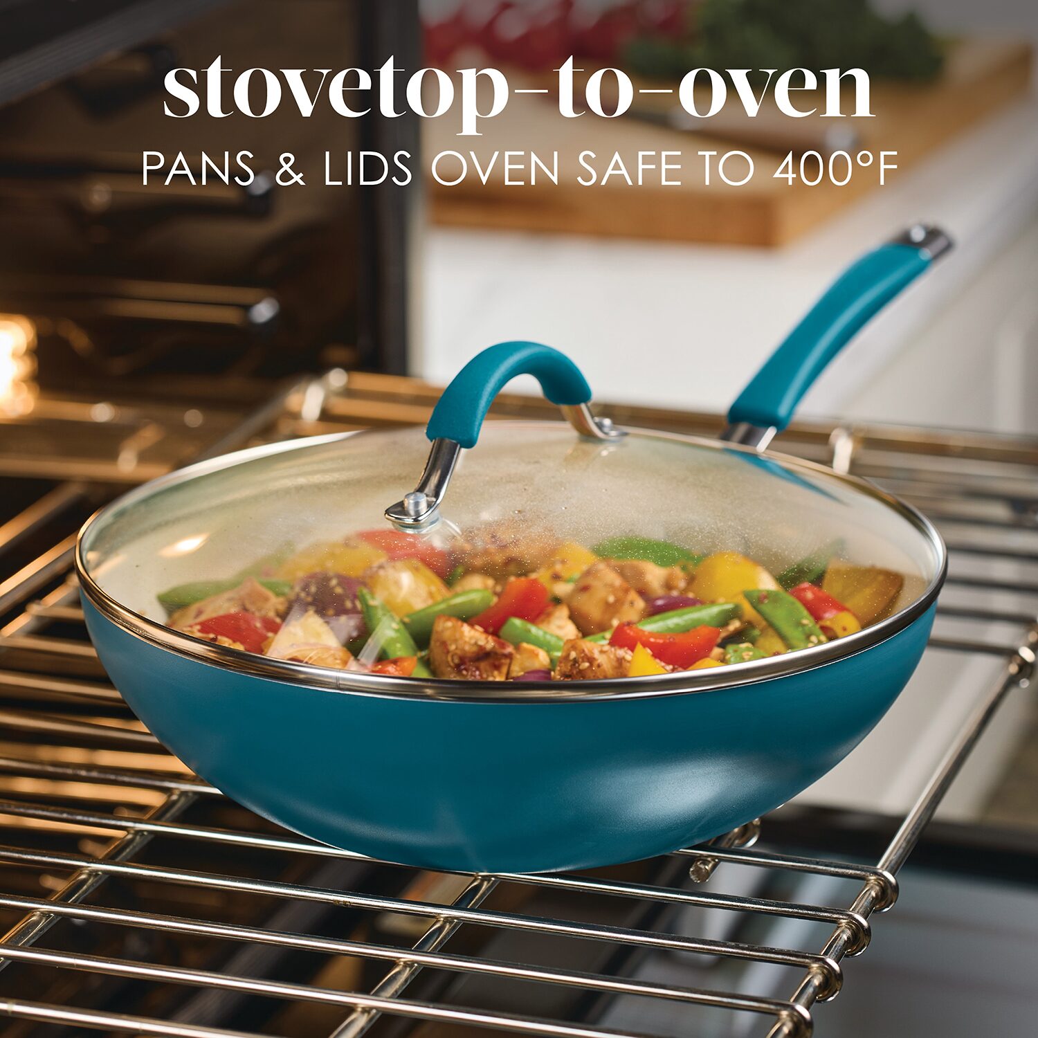 Rachael Ray Cucina Ceramic Non-Stick 11" Stir Fry Pan