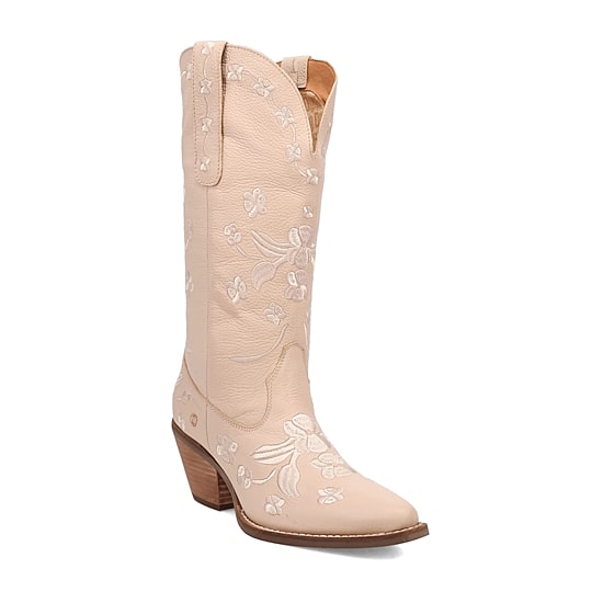 Dingo Womens Love Bug Leather Stacked Heel Cowboy Boots