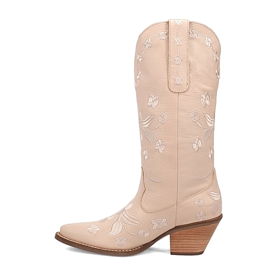 Dingo Womens Love Bug Leather Stacked Heel Cowboy Boots