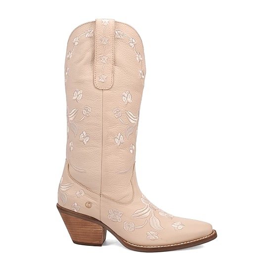 Dingo Womens Love Bug Leather Stacked Heel Cowboy Boots