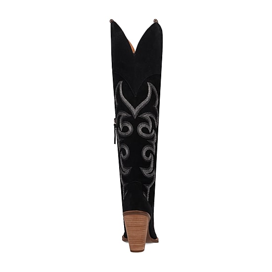 Dingo Womens Primadonna Suede Stacked Heel Cowboy Boots