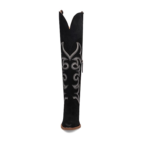 Dingo Womens Primadonna Suede Stacked Heel Cowboy Boots