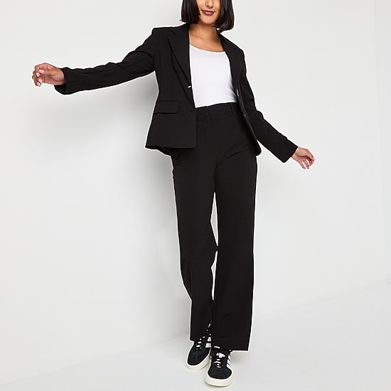 by&by Womens Juniors Wide Leg High Rise Trouser