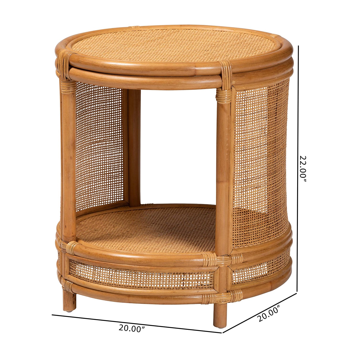 Louis Rattan End Table