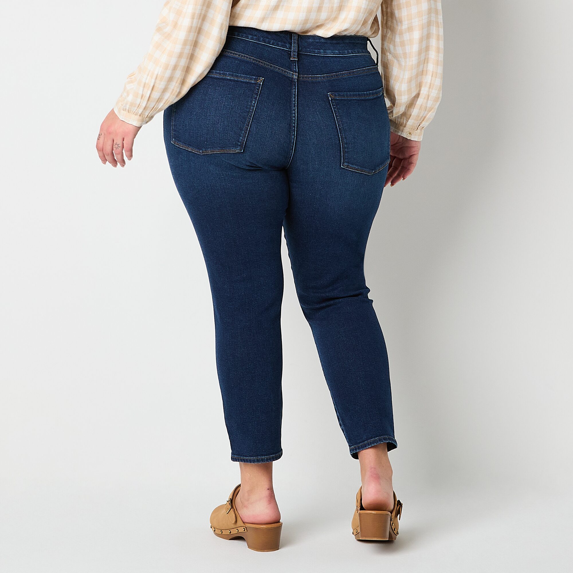 A.N.A Womens Plus High Rise Skinny Fit Jean