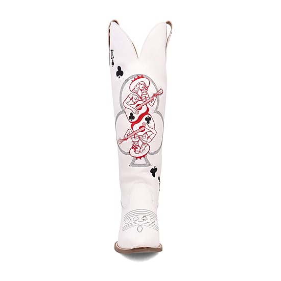 Dingo Womens King Of Clubs Stacked Heel Cowboy Boots