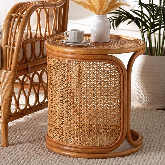 Eldon Rattan End Table