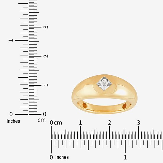 Limited Quantities! Womens 7.5MM Genuine White Topaz 14K Gold Band