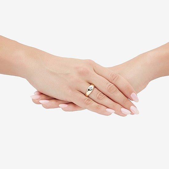 Limited Quantities! Womens 7.5MM Genuine White Topaz 14K Gold Band