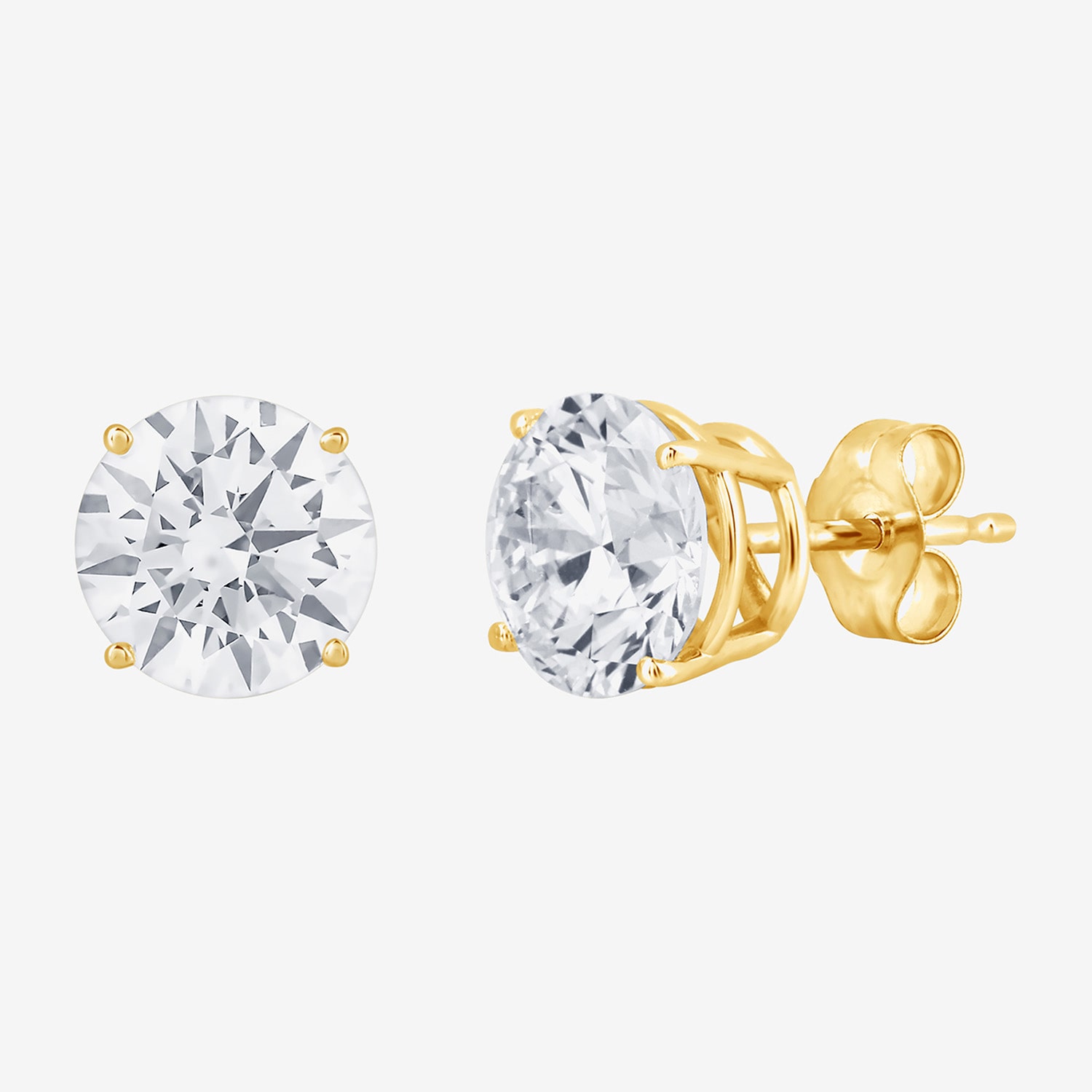 (G-H, Si2) Womens 5 CT. T.W. Lab-Grown Diamond 10K Gold Round 2-pc. Jewelry Set