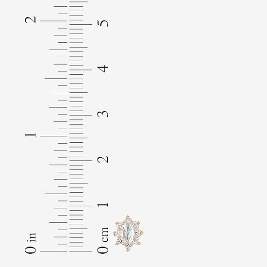 Limited Quantities! White Cubic Zirconia 14K Gold 7.2mm Stud Earrings