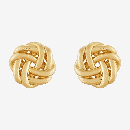 Limited Quantities! 14K Gold 8.3mm Knot Stud Earrings