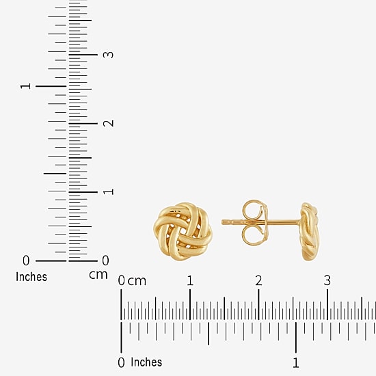 Limited Quantities! 14K Gold 8.3mm Knot Stud Earrings