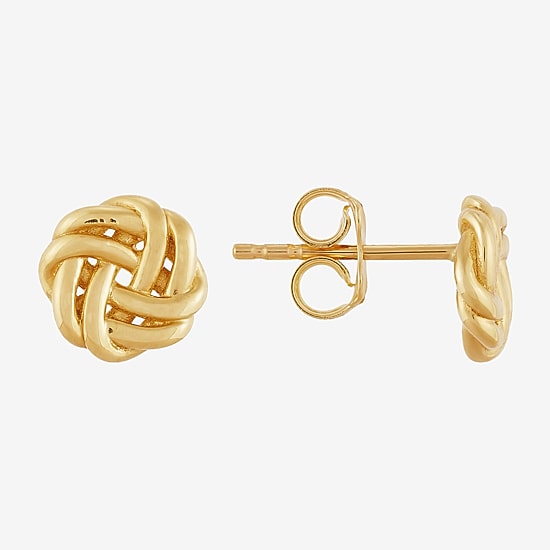 Limited Quantities! 14K Gold 8.3mm Knot Stud Earrings