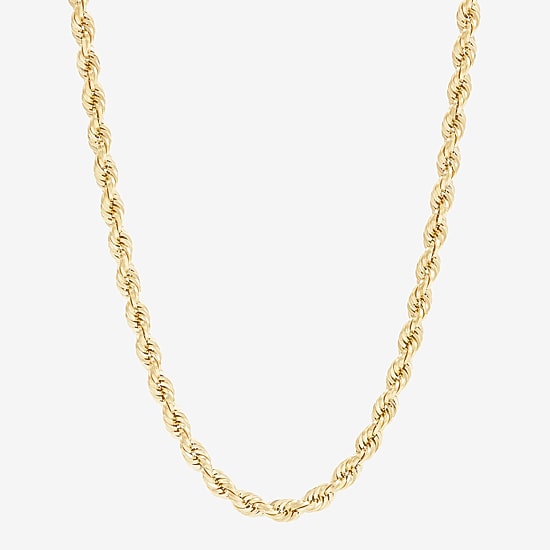 Limited Quantities! Womens 14K Gold 20 Inch Rope Chain Necklace