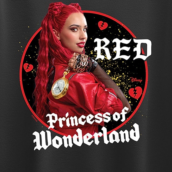 Disney Collection Little & Big Kid Girls Round Neck Short Sleeve Regular Fit Descendants Graphic T-Shirt