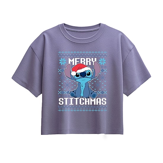 Disney Collection Little & Big Kid Girls Round Neck Short Sleeve Regular Fit Graphic T-Shirt
