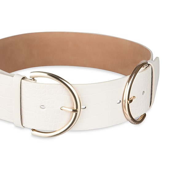 JS Jessica Simpson 2.5" Double Bucke Womens Belt