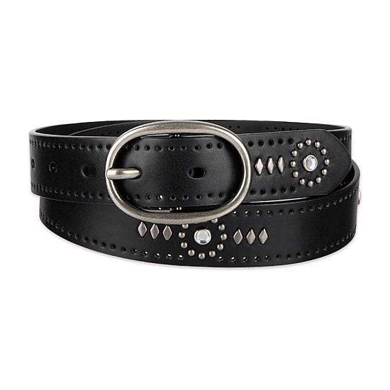 JS Jessica Simpson 1" Jeweled Centerbar Womens Belt