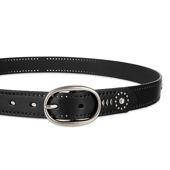 JS Jessica Simpson 1" Jeweled Centerbar Womens Belt