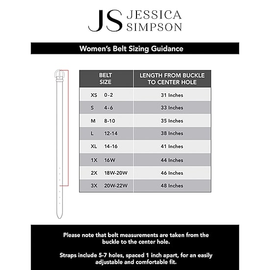 JS Jessica Simpson Ornate Buckle Womens Belt