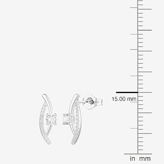 G-H / Vs2-Si1 Womens 1/3 CT. T.W. Lab Grown White Diamond 10K Gold Drop Earrings