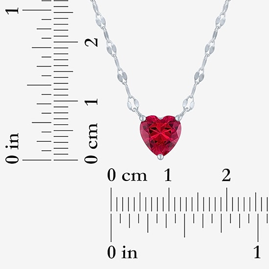 Yes, Please! Womens Lab Created Red Drusy Sterling Silver Heart 2-pc. Jewelry Set