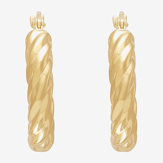 Silver Addiction Womens 14K Gold Over Silver 2 Pair Earring Set
