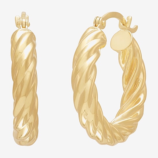 Silver Addiction Womens 14K Gold Over Silver 2 Pair Earring Set