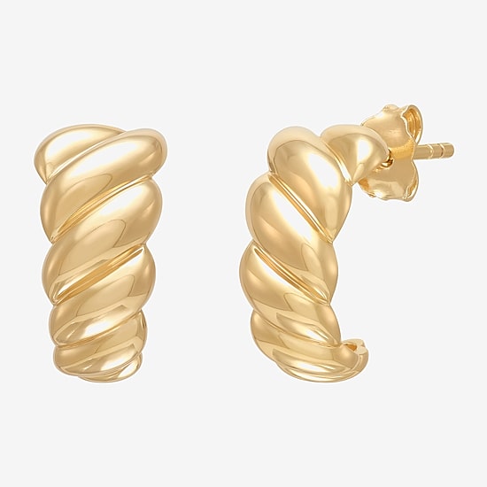 Silver Addiction Womens 14K Gold Over Silver 2 Pair Earring Set