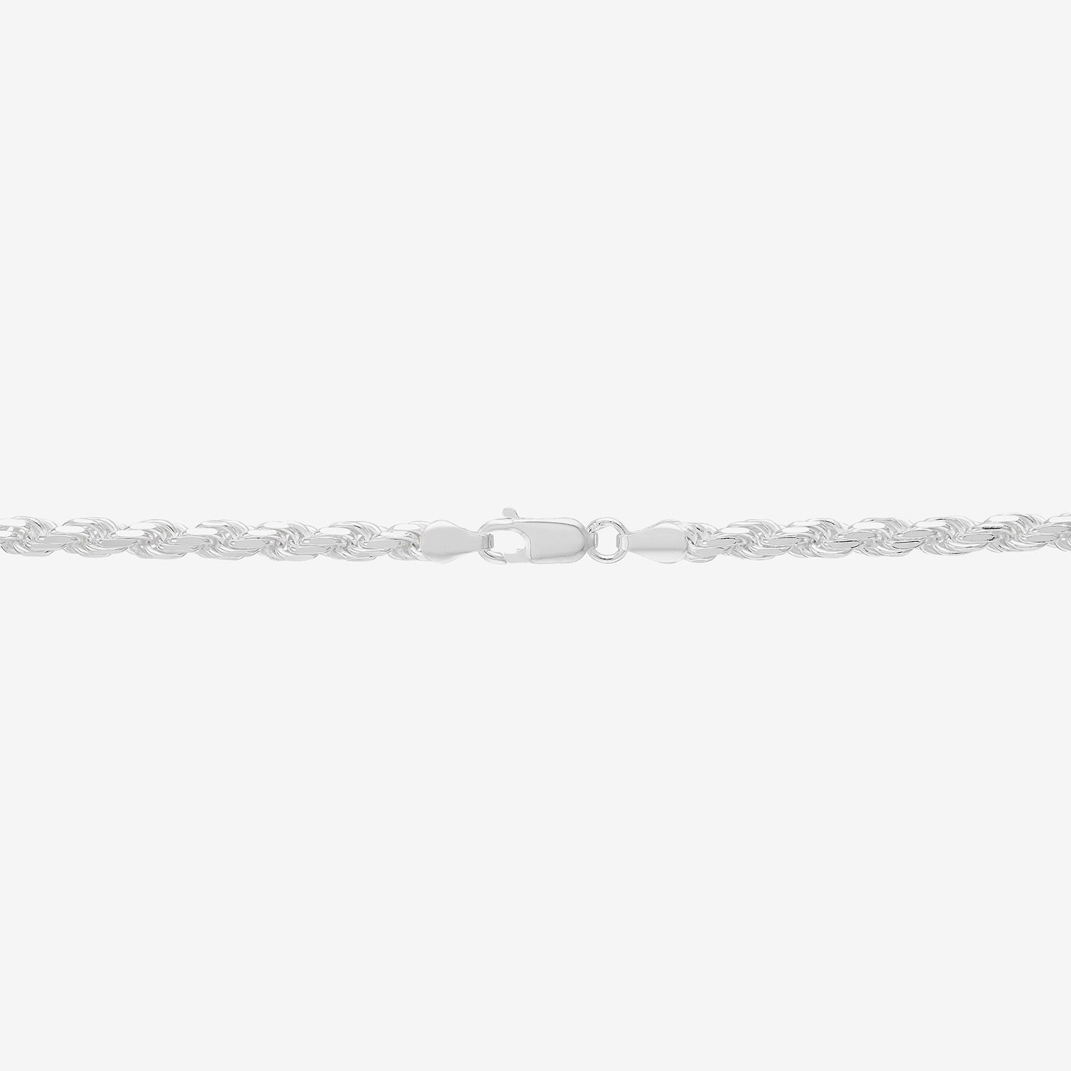 Made in Italy Mens Sterling Silver 24 Inch Rope Chain Necklace