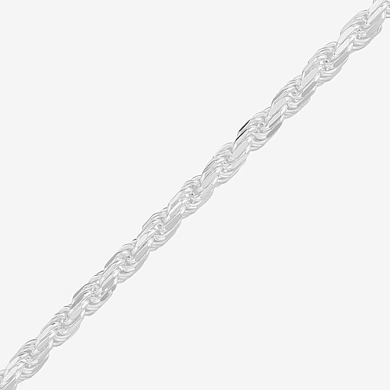 Made in Italy Mens Sterling Silver 24 Inch Rope Chain Necklace