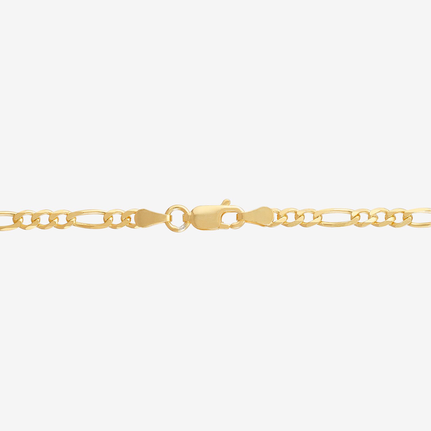 Made in Italy Womens 24K Gold Over Silver 24 Inch Figaro Chain Necklace