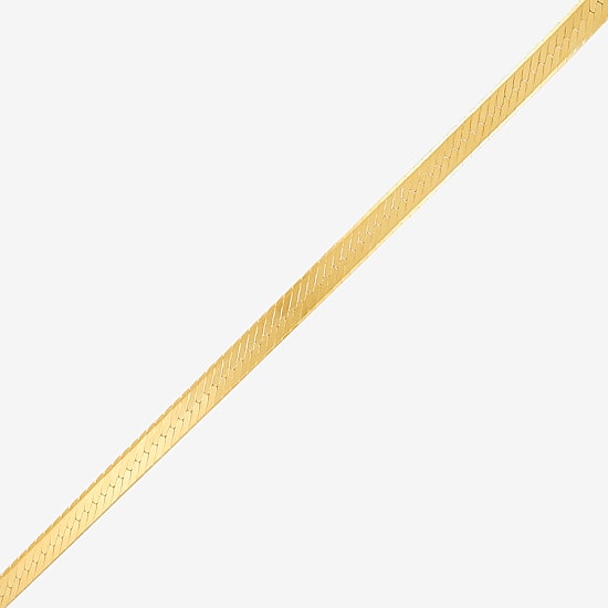 Made in Italy Womens 24K Gold Over Silver 20 Inch Herringbone Chain Necklace