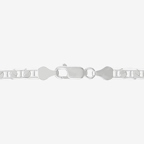 Made in Italy Womens Sterling Silver 7.5 Inch Solid Chain Bracelet