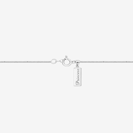 Enchanted Disney Fine Jewelry Disney Princess(I, I2) Womens 1/6 CT. T.W. Genuine Blue Drusy 14K Rose Gold Over Silver Sterling Silver Round 18 Inch Pendant Necklace